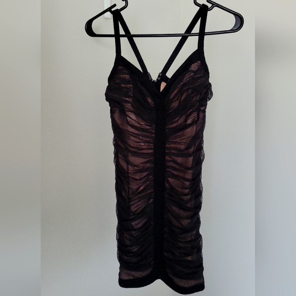 BCBG Maxazria black mini dress
